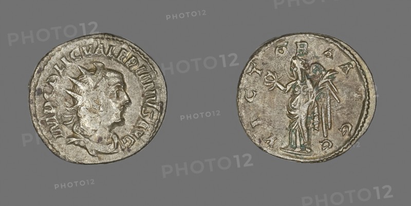 Antoninianus (Coin) Portraying Emperor Valerian, AD 253/261, Roman, Roman Empire, Billon, Diam. 2.2 cm, 3.76 g