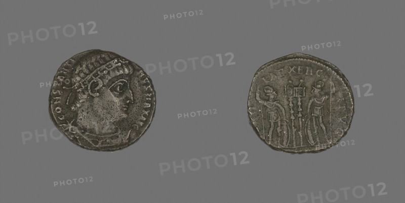 Coin Portraying Emperor Constantine I or Emperor Constantine II, AD 307/337, Roman, Roman Empire, Bronze, Diam. 1.7 cm, 2.98 g