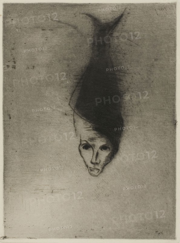Sciapode, 1892, Odilon Redon, French, 1840-1916, France, Etching and drypoint with plate tone on heavy cream wove paper, 193 × 142 mm (image), 200 × 150 mm (plate), 355 × 302 mm (sheet)