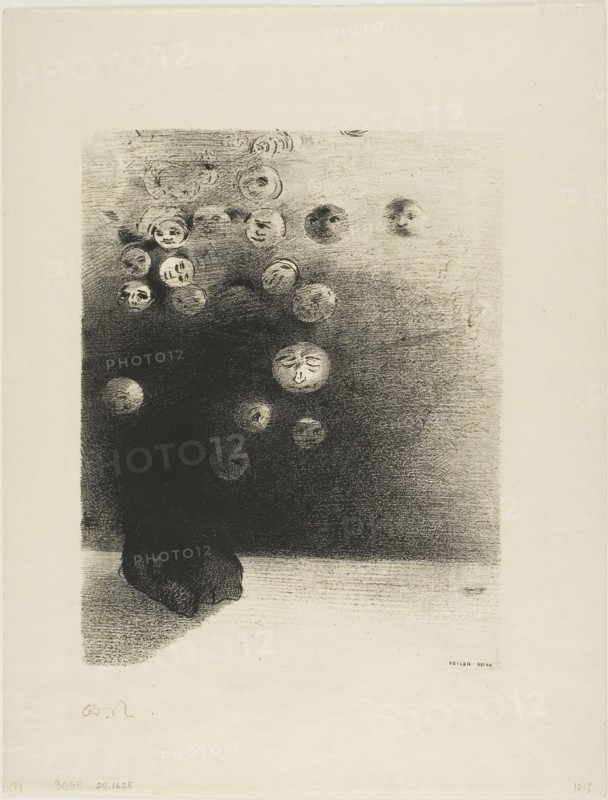 Why Should There Not Exist an Invisible World…?, plate 6 from Edmond Picard’s Le Jure, 1887, Odilon Redon, French, 1840-1916, France, Lithograph in black on thin cream Japanese paper, 222 × 169 mm (image), 321 × 246 mm (sheet)