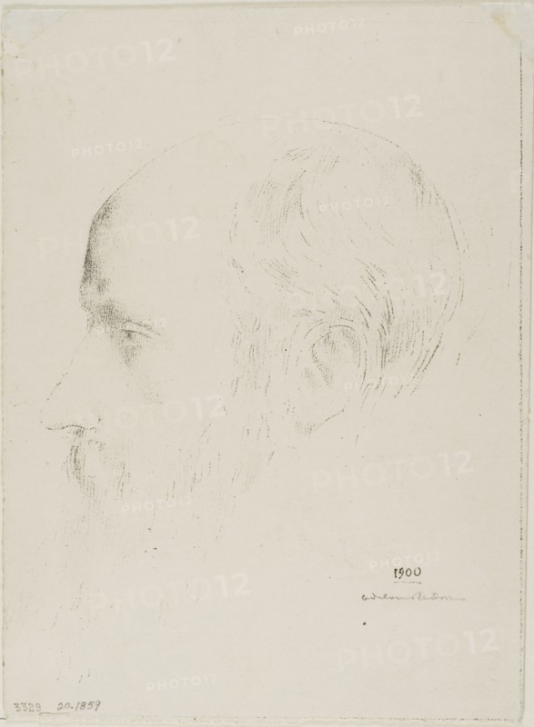Edouard Vuillard, 1900, Odilon Redon, French, 1840-1916, France, Lithograph in black on heavy ivory wove paper, 195 × 163 mm (image), 243 × 177 mm (sheet)