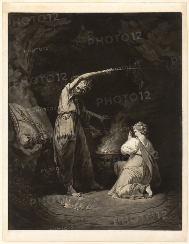 The Witches’ Cauldron or Incantation, 1772, John Dixon (English, born Ireland, 1720/30-1804), after John Hamilton Mortimer (English, 1740-1779), England, Mezzotint with touches of engraving in black on ivory laid paper, 610 × 485 mm (image/plate), 669 × 515 mm (sheet)