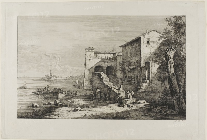 Old Customs House, Rome, 1807, Jean Jacques de Boissieu (French, 1736-1810), after Jacob van Ruisdael (Dutch, 1628/29-1682), France, Etching on paper, 185 × 301 mm (image), 238 × 346 mm (plate), 248 × 365 mm (sheet)