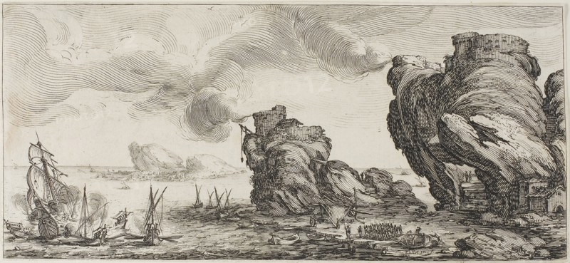 Pantalone, from Three Italian Comedians, 1618–20, Jacques Callot, French, 1592-1635, France, Engraving on paper, 215 × 146 mm (image), 226 × 148 mm (sheet)