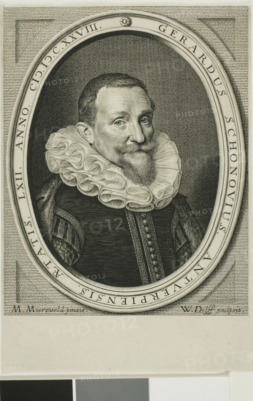 Gerard van Schoonhoven, 1628, William Jacobszoon Delff, Dutch, 1580-1638, Netherlands, Engraving in black on ivory paper, 169 x 134 mm (image), 202 x 138 mm (sheet, trimmed within plate mark)