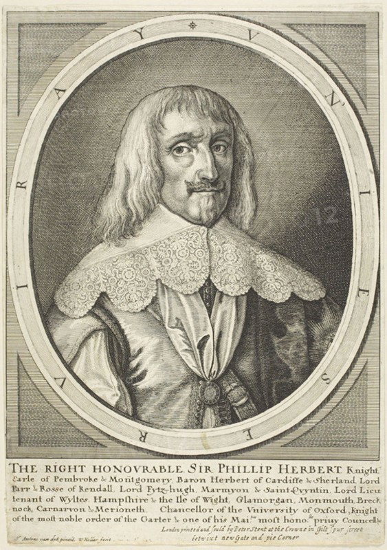 Philip Herbert, Earl of Pembroke, 1642, Wenceslaus Hollar (Czech, 1607-1677), after Anthony van Dyck (Flemish, 1599-1641), Bohemia, Etching on ivory laid paper, 270 × 190 mm (sheet, trimmed within plate mark at top and sides)