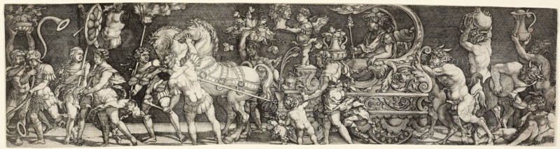 Bacchanale, n.d., Master I.B., German, died 1525/30, Germany, Etching in black on paper, 71 x 282 mm (image/sheet)
