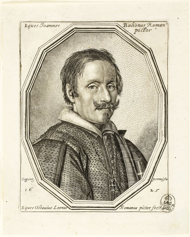 Giovanni Baglione, 1625, Ottavio Mario Leoni, Italian, 1578-1630, Italy, Engraving on ivory laid paper, 144 x 113 mm (plate), 173 x 139 mm (sheet)