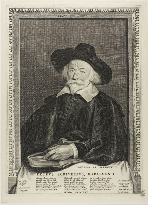 Peter Scriverius, from Quatuor Personae, 1649, Cornelis Visscher, the Elder (Netherlandish, c. 1520-1586), after Pieter Claesz Soutman (Flemish, 1580-1657), Holland, Engraving and etching on paper
