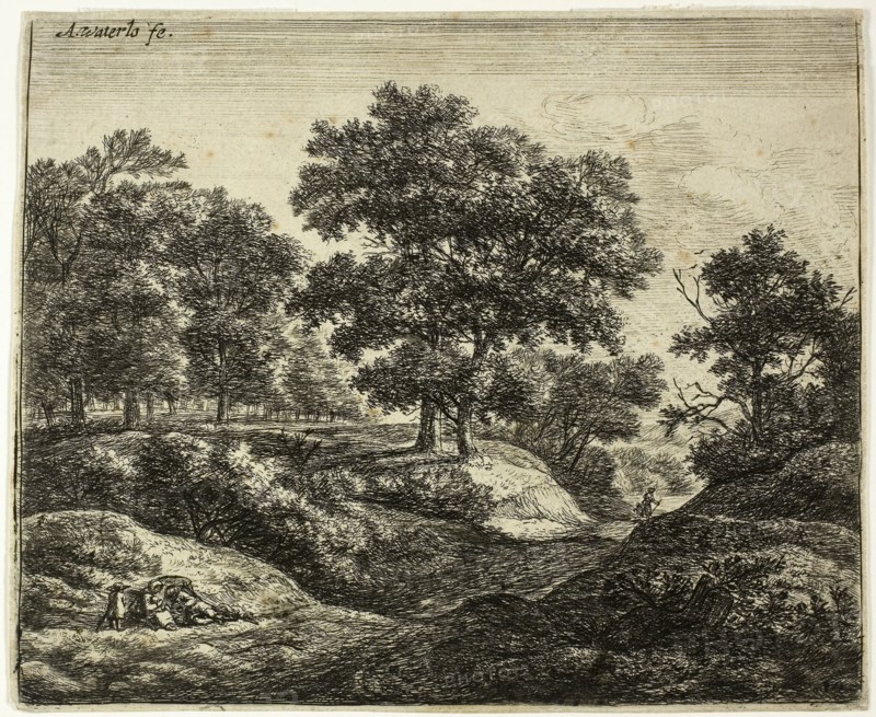 Family Resting, n.d., Anthoni Waterlo, Dutch, 1609-1690, Holland, Etching on paper, 136 x 166 mm (image), 139 x 169 mm (sheet)