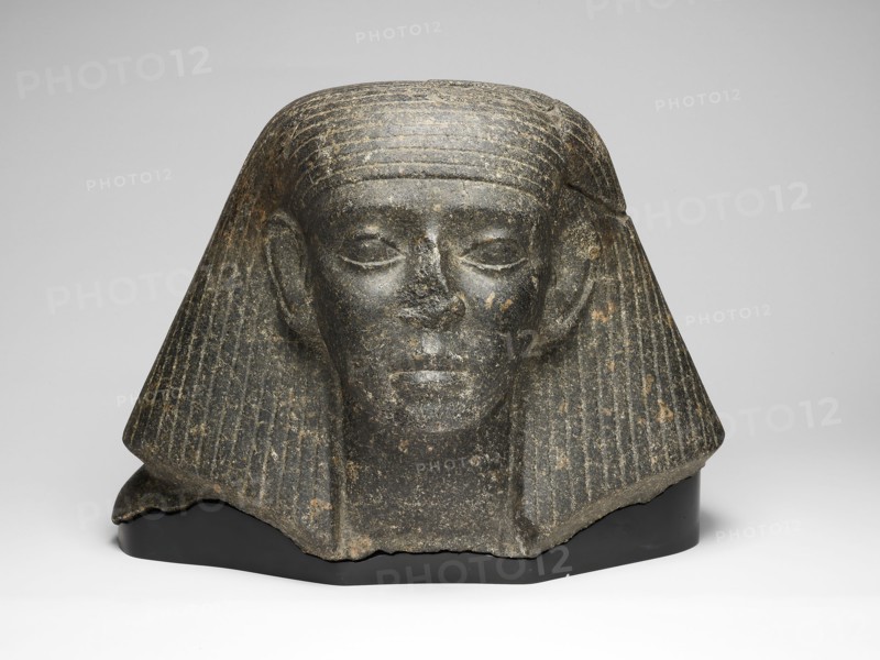 Head of an Official, Middle Kingdom, Dynasty 13 (1773–1650 BC), Egyptian, Egypt, Granite, 33.8 × 46.3 × 26 cm (13 3/4 × 18 1/4 × 10 1/4 in.)