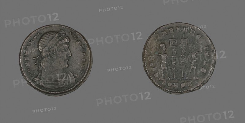 Coin Portraying Emperor Constantine I, AD 333/335, Roman, minted in Constantinople (now Istanbul, Turkey), Roman Empire, Bronze, Diam. 1.9 cm, 2.24 g