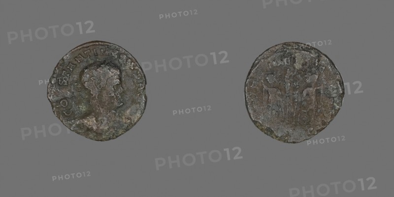 Coin Portraying Emperor Constantine II Caesar, about AD 330/336, Roman, Roman Empire, Bronze, Diam. 1.7 cm, 1.96 g