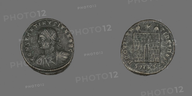 Coin Portraying Emperor Constantine I, AD 307/337, Roman, minted in Cyzicus, Roman Empire, Bronze, Diam. 1.9 cm, 3.11 g