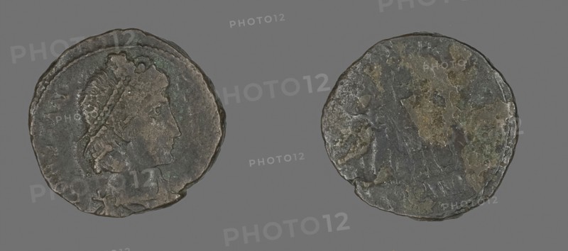 Coin Portraying Emperor Constantius, AD 250/306, Roman, Roman Empire, Bronze, Diam. 1.6 cm, 1.59 g