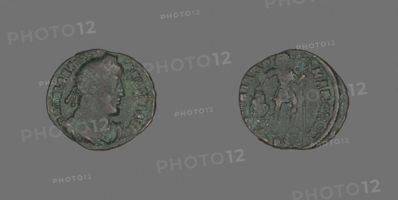 Coin Portraying Emperor Valentinian I, AD 364/375, Roman, Roman Empire, Bronze, Diam. 1.8 cm, 1.84 g