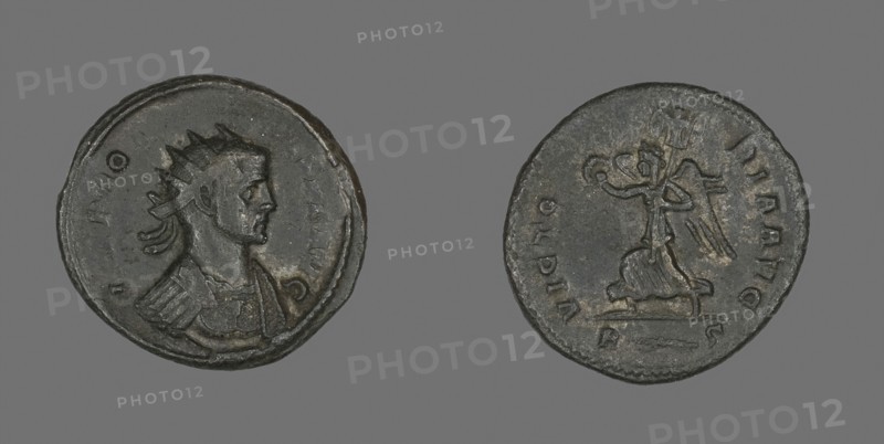 Coin Portraying Emperor Honorius?, 384/423 AD, Roman, Roman Empire, Silver and bronze, Diam. 2.2 cm, 3.77 g