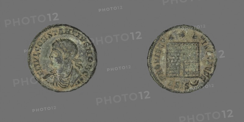 Coin Portraying the Emperor Constantius I, 250/306 AD, Roman, Roman Empire, Bronze, Diam. 1.8 cm, 2.96 g