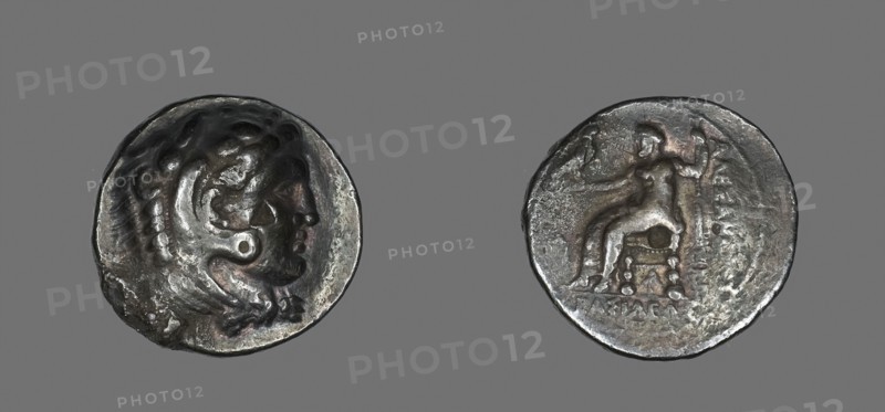 Tetradrachm (Coin) Portraying Alexander the Great, 356/323 BC, Roman or Greek, Roman Empire, Silver, Diam. 2.8 cm, 16.75 g