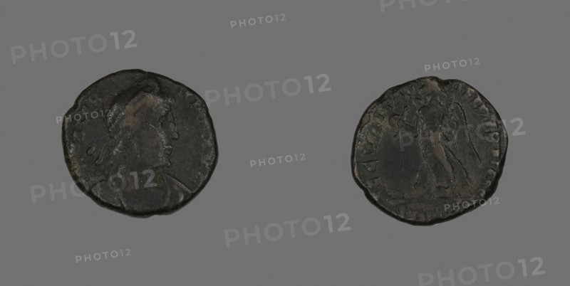 Coin Portraying Emperor Valens, AD 364/378, Roman, Roman Empire, Silver, Diam. 1.8 cm, 2.71 g