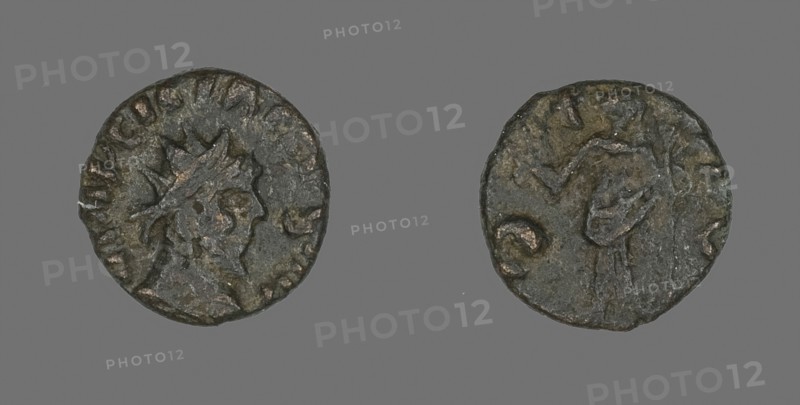 Coin Portraying the Radiate Bust of an Emperor, 3rd century AD, Roman, Roman Empire, Bronze, Diam. 1.2 cm, 1.06 g