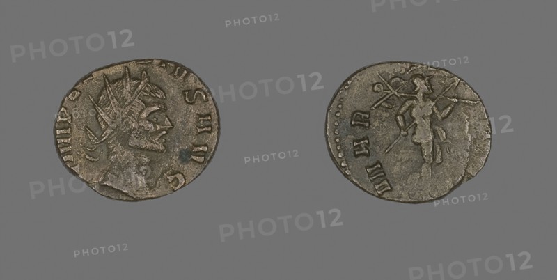 Coin Portraying an Emperor, mid–3rd century AD, Roman, Roman Empire, Bronze, Diam. 1.9 cm, 2.93 g