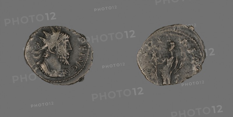 Coin Portraying Emperor Tetricus, AD 271/274, Roman, Roman Empire, Bronze, Diam. 1.8 cm, 2.97 g