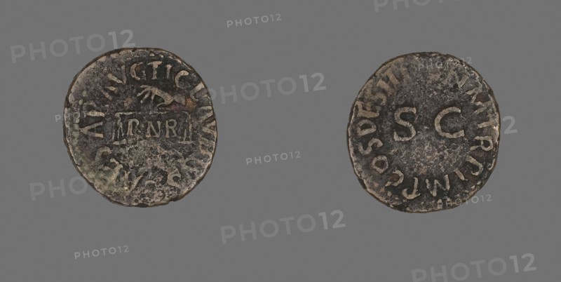 Coin Depicting Hand with Scales, AD 41/54, Roman, Roman Empire, Bronze, Diam. 1.9 cm, 2.68 g