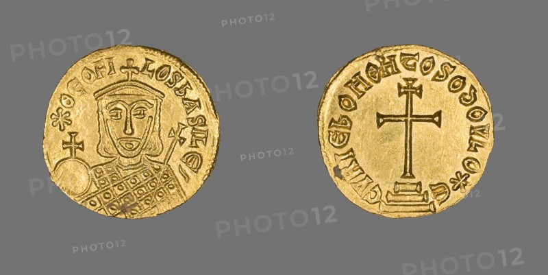 Solidus (Coin) of Theophilus, AD 829/831, Byzantine, minted in Constantinople, Byzantine Empire, Gold, Diam. 2.1 cm, 4.40 g