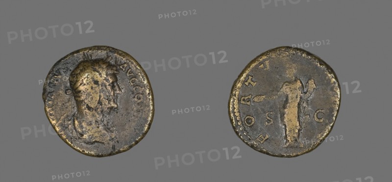 Sestertius (Coin) Portraying Emperor Hadrian, AD 117/138, Roman, Roman Empire, Bronze, Diam. 2.6 cm, 11.41 g