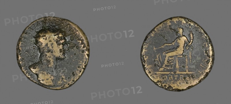 Dupondius (Coin) Portraying Emperor Hadrian, AD 117/138, Roman, Roman Empire, Bronze, Diam. 2.7 cm, 13.97 g