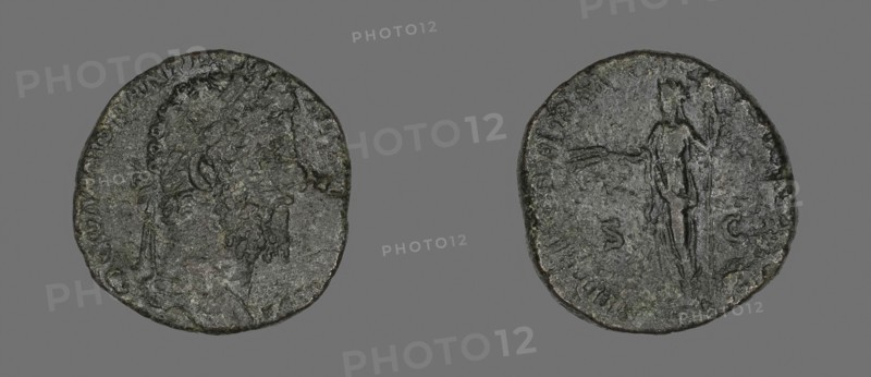Sestertius (Coin) Portraying Marcus Aurelius or Lucius Verus, AD 161/180, Roman, Roman Empire, Bronze, Diam. 2.8 cm, 18.85 g