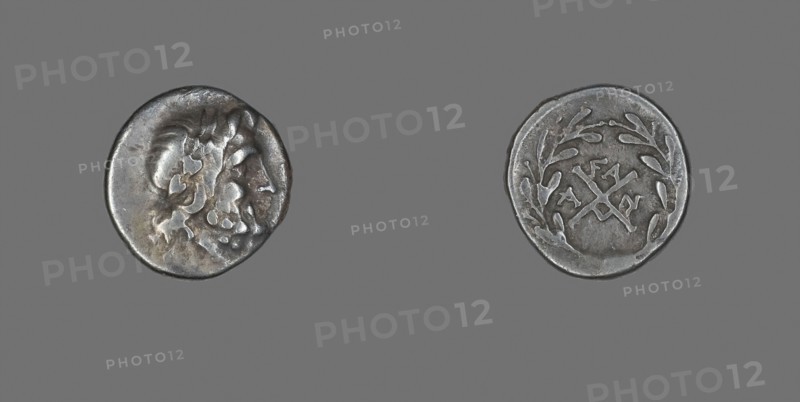Hemidrachm (Coin) Depicting the God Zeus Amarios, 191/146 BC, Greek, Ancient Greece, Silver, Diam. 1.6 cm, 2.33 g
