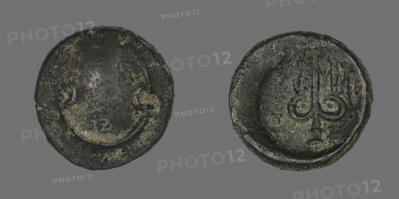 Coin Depicting a Boeotian Shield, about 196/146 BC, Greek, Boeotia, Ancient Greece, Bronze, Diam. 1.4 cm, 1.99 g