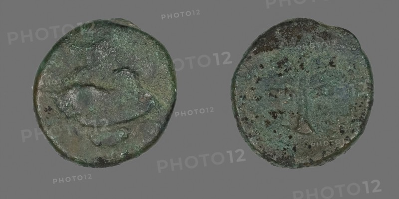 Coin Depicting Pegasus, about 400/310 BC, Greek, minted in Skepsis, Troad, Ancient Greece, Bronze, Diam. 1.4 cm, 2.06 g
