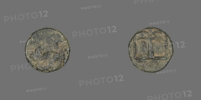 Coin Depicting Pegasus, 400/310 BC, Greek, Ancient Greece, Bronze, Diam. 0.9 cm, 0.77 g