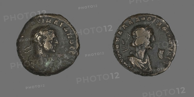 Tetradrachm (Coin) Portraying Emperor Aurelian, AD 270, Roman, Alexandria, Billon, Diam. 2 cm, 10.41 g
