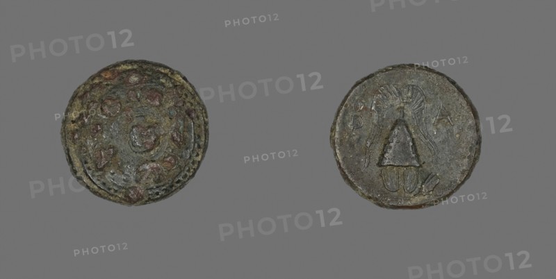 Coin Depicting the Goddess Artemis, 286/220 BC, Greek, Ancient Greece, Bronze, Diam. 1.7 cm, 3.83 g