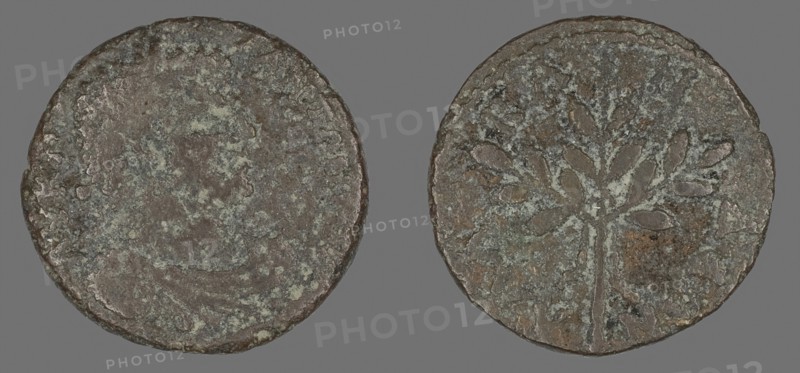 Coin Portraying Emperor Caracalla, AD 198/217, Roman, Rome, Bronze, Diam. 2.6 cm, 7.40 g