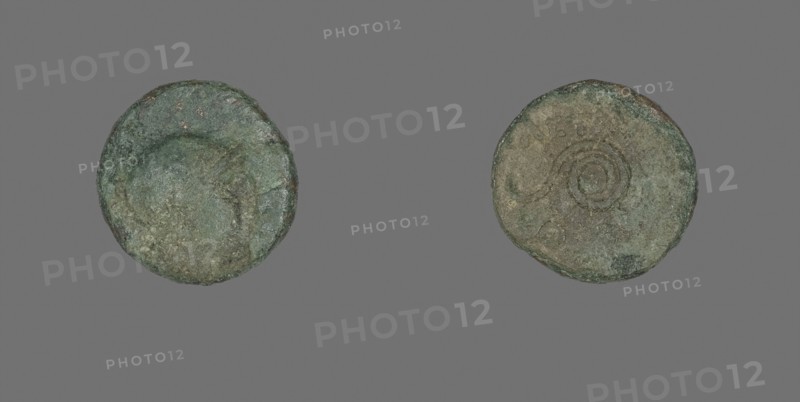 Coin Depicting the Goddess Athena, 159/138 BC, Greek, Ancient Greece, Bronze, Diam. 1.6 cm, 2.74 g