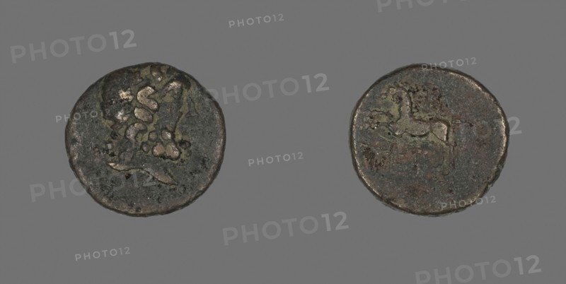 Coin Portraying the God Asklepios (?), 51 BC, Greek, Ancient Greece, Bronze, Diam. 1.8 cm, 4.73 g