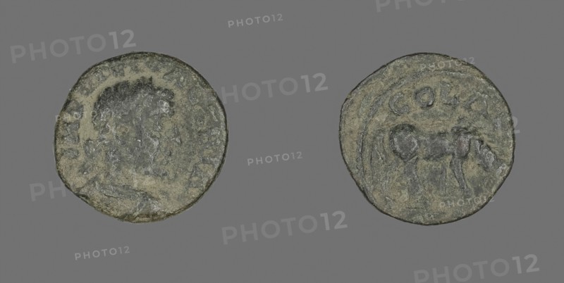 Coin Portraying Emperor Valerian (?), AD 253/260, Roman, Roman Empire, Bronze, Diam. 1.9 cm, 4.08 g