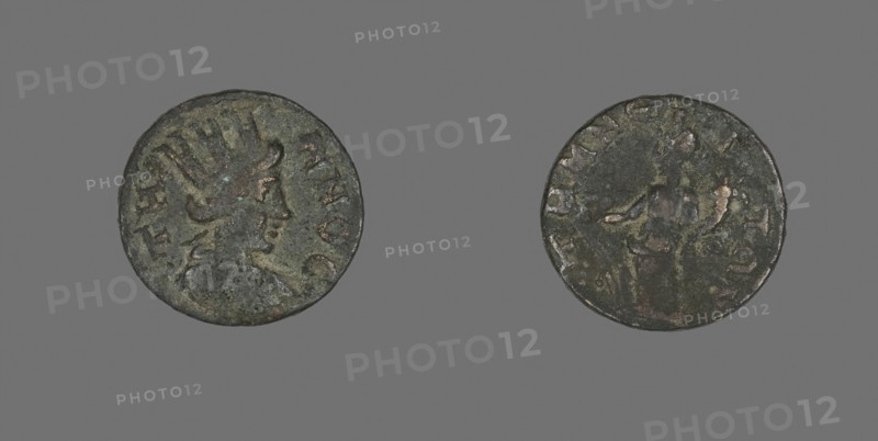 Coin Depicting the Amazon Cyme, AD 253/268, Roman, Roman Empire, Bronze, Diam. 1.8 cm, 2.96 g