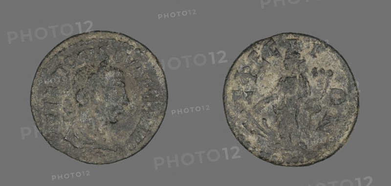 Coin Portraying Emperor Valerian I ?, AD 253/260, Roman, Roman Empire, Bronze, Diam. 2.1 cm, 4.55 g