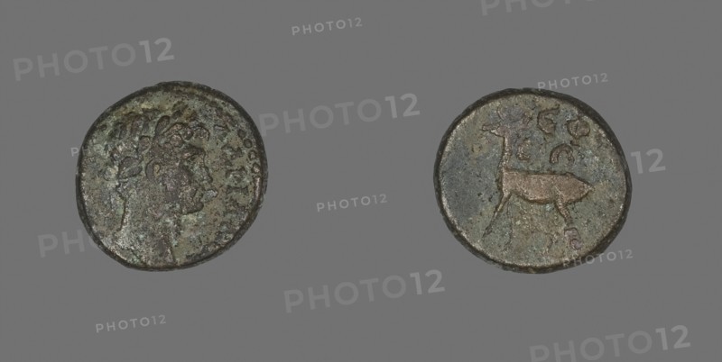 Coin Depicting Emperor Hadrian, AD 117/138, Roman, Roman Empire, Bronze, Diam. 1.7 cm, 3.96 g