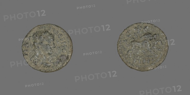 Coin Depicting Emperor Maximinus, AD 235/238, Roman, Rome, Bronze, Diam. 1.7 cm, 2.38 g