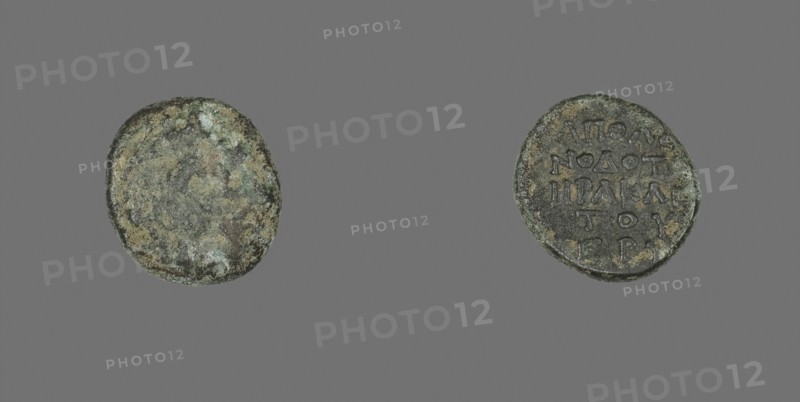 Coin Depicting the Hero Herakles or the God Dionysos (?), 3rd century BC and later, Greek, Ancient Greece, Bronze, Diam. 1.5 cm, 2.73 g