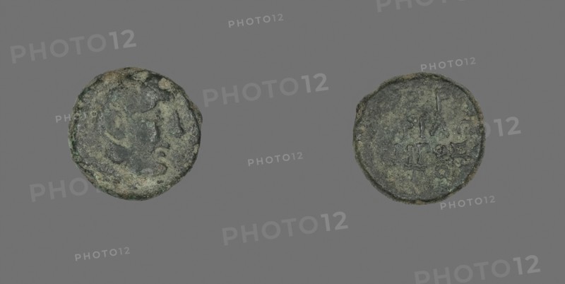 Coin Depicting the Hero Herakles, about 300/200 BC, Greek, Ancient Greece, Bronze, Diam. 1.5 cm, 3.30 g