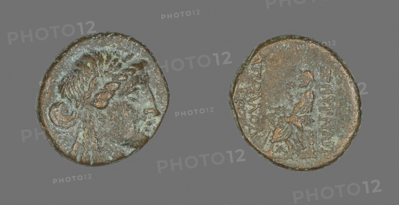 Coin Depicting the God Apollo, 2nd/1st century BC, Greek, Ancient Greece, Bronze, Diam. 2.2 cm, 8.97 g