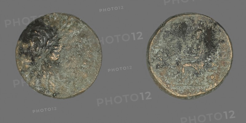 Coin Depicting the God Apollo, 2nd/1st century BC, Greek, Ancient Greece, Bronze, Diam. 2.2 cm, 10.06 g